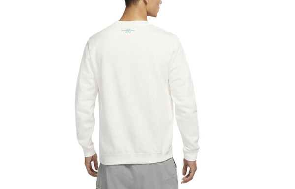 Толстовка Men's Nike Logo Casual Sports Round Neck Pullover White, белый — фото 4