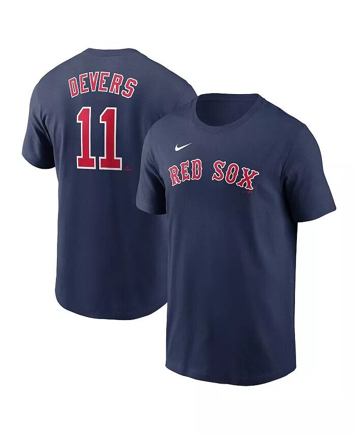 

Футболка Nike Men's Rafael Devers Navy Boston Red Sox Fuse Name Number Fanatics