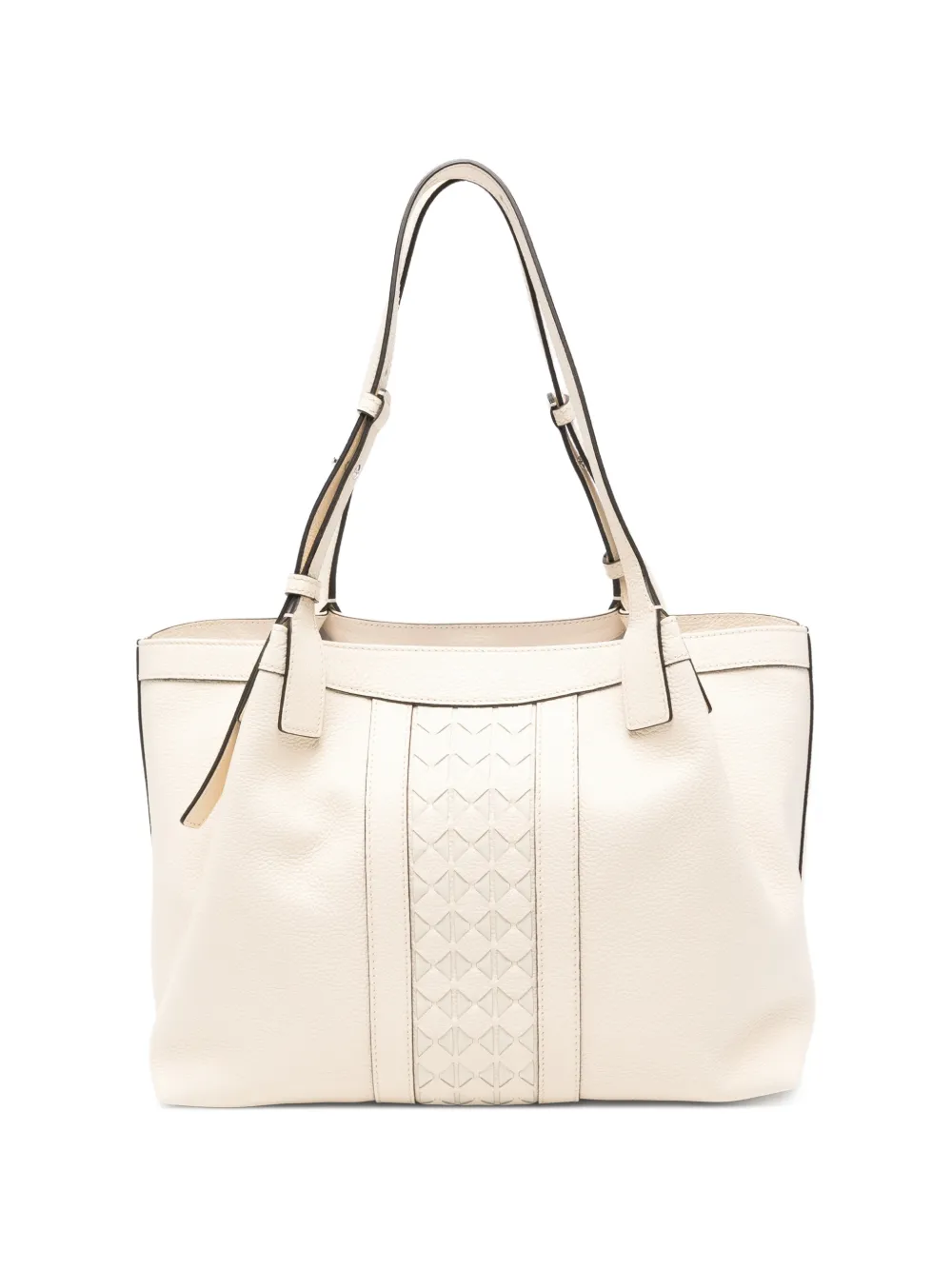 

Маленькая кожаная сумка-тоут Mosaico Secret Serapian, бежевый