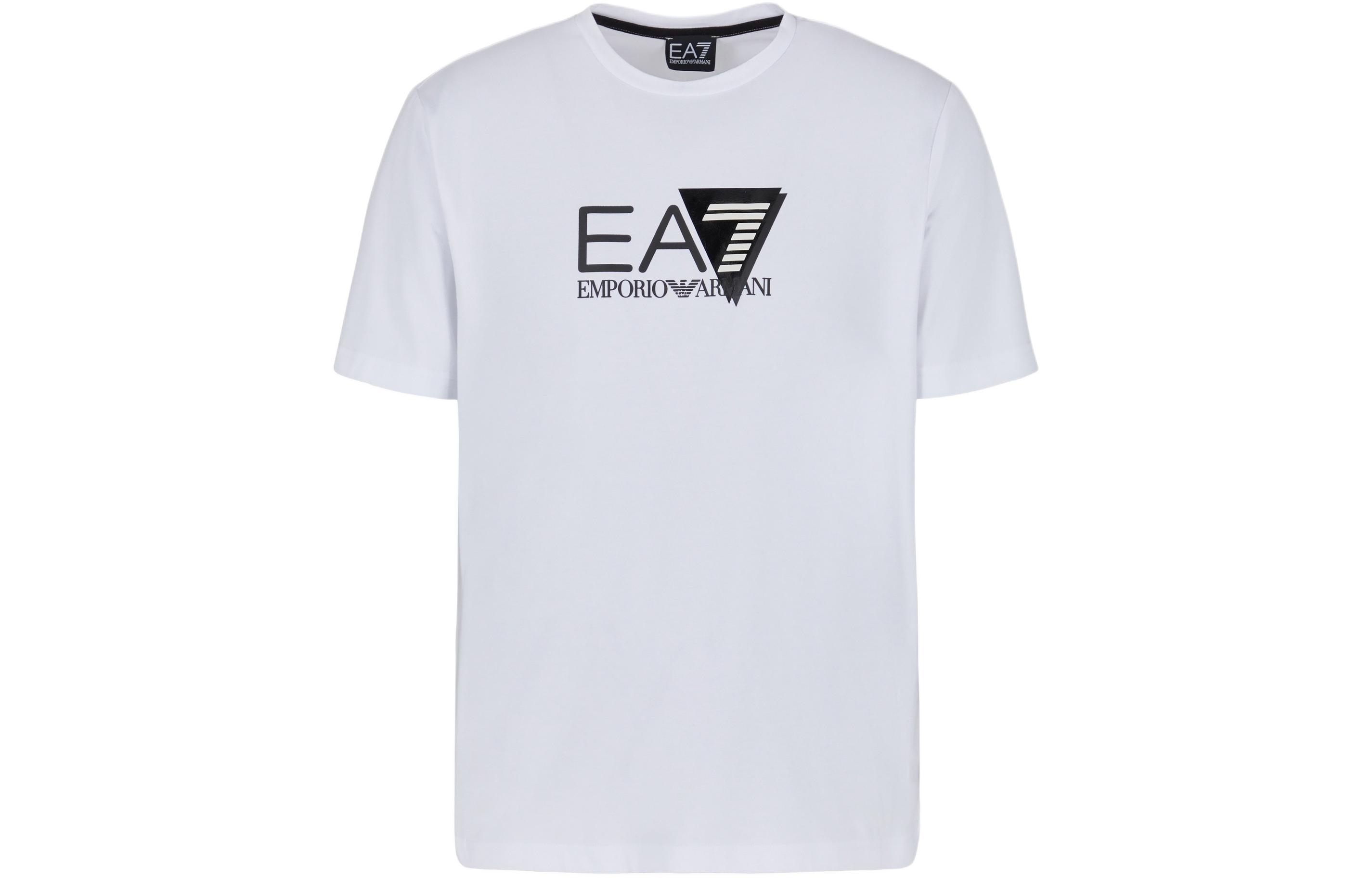 Футболка мужская белая EA7 SS24 EMPORIO ARMANI — фото 2