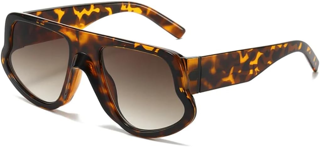 

Роскошные женские солнцезащитные очки в круглой оправе с леопардовым градиентом, широкие дужки, модный дизайн, мужские солнцезащитные очки с защитой от УФ-излучения UV400 SZVVBKK, Leopard Brown