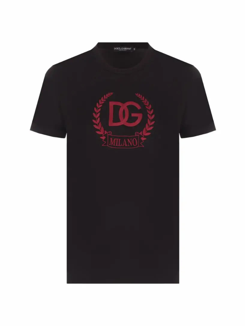 

Хлопковая футболка с логотипом Dolce&Gabbana, черный