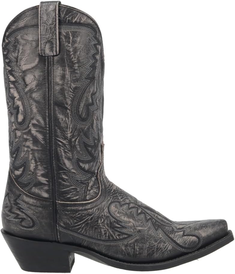 

Мужские повседневные сапоги Laredo Garrett с вышивкой, с заостренным носком и эффектом потертости, средней высоты голенища - черные