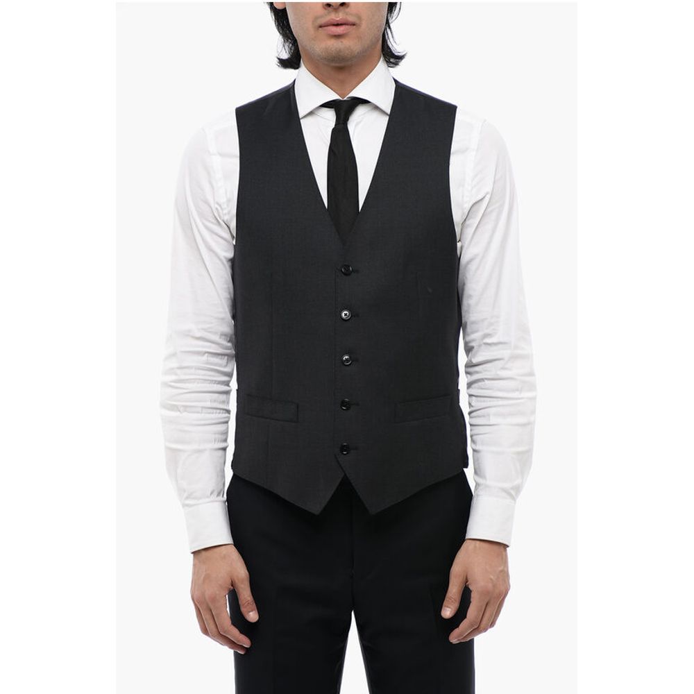 

Жилет LEADER из натуральной шерсти с регулировкой сзади Corneliani, Gray