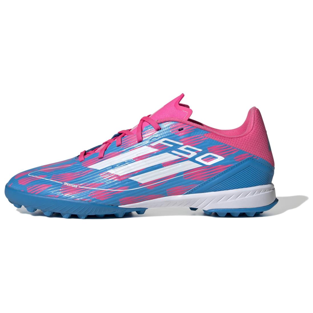

Футболка Adidas F50 League Turf цвета солнечно-голубого, белого облака и солнечно-розового, синий/белый/неоново-розовый