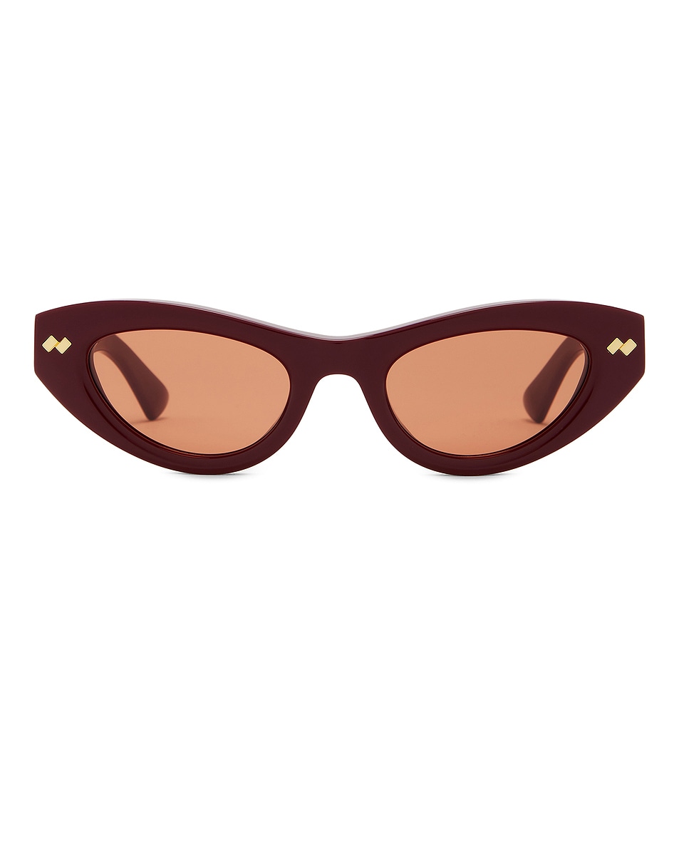 

Солнцезащитные очки Bold Ribbon Stud Bottega Veneta, Burgundy & Brown