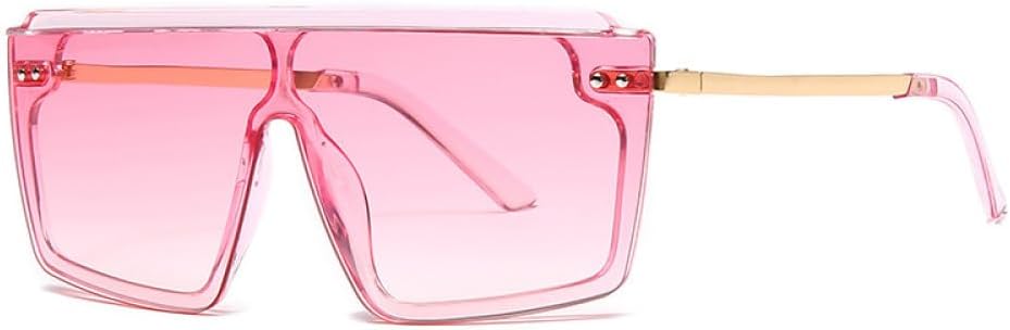 

Винтажные модные солнцезащитные очки большого квадратного размера для женщин и мужчин, стильные солнцезащитные очки с плоской оправой и защитой от УФ-излучения (UV400) MTZJH, One Color