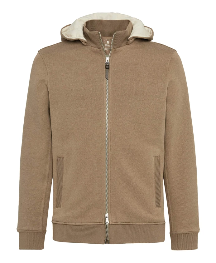 

Худи из хлопка Tencel Boggi Milano, бежевый