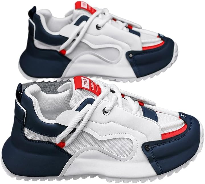 

Мужские кроссовки на шнуровке для ходьбы, противоскользящие, для бега, дышащие, для тренировок, легкие спортивные кроссовки Hhhchpm, синий