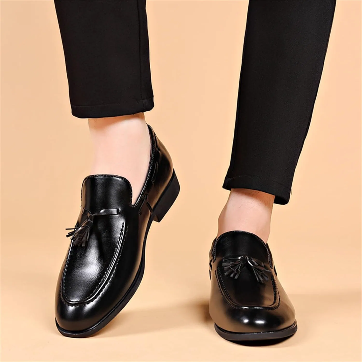 Лоферы классические туфли-лоферы Tassel Dress Shoes, Black NIGXWNS — фото 2
