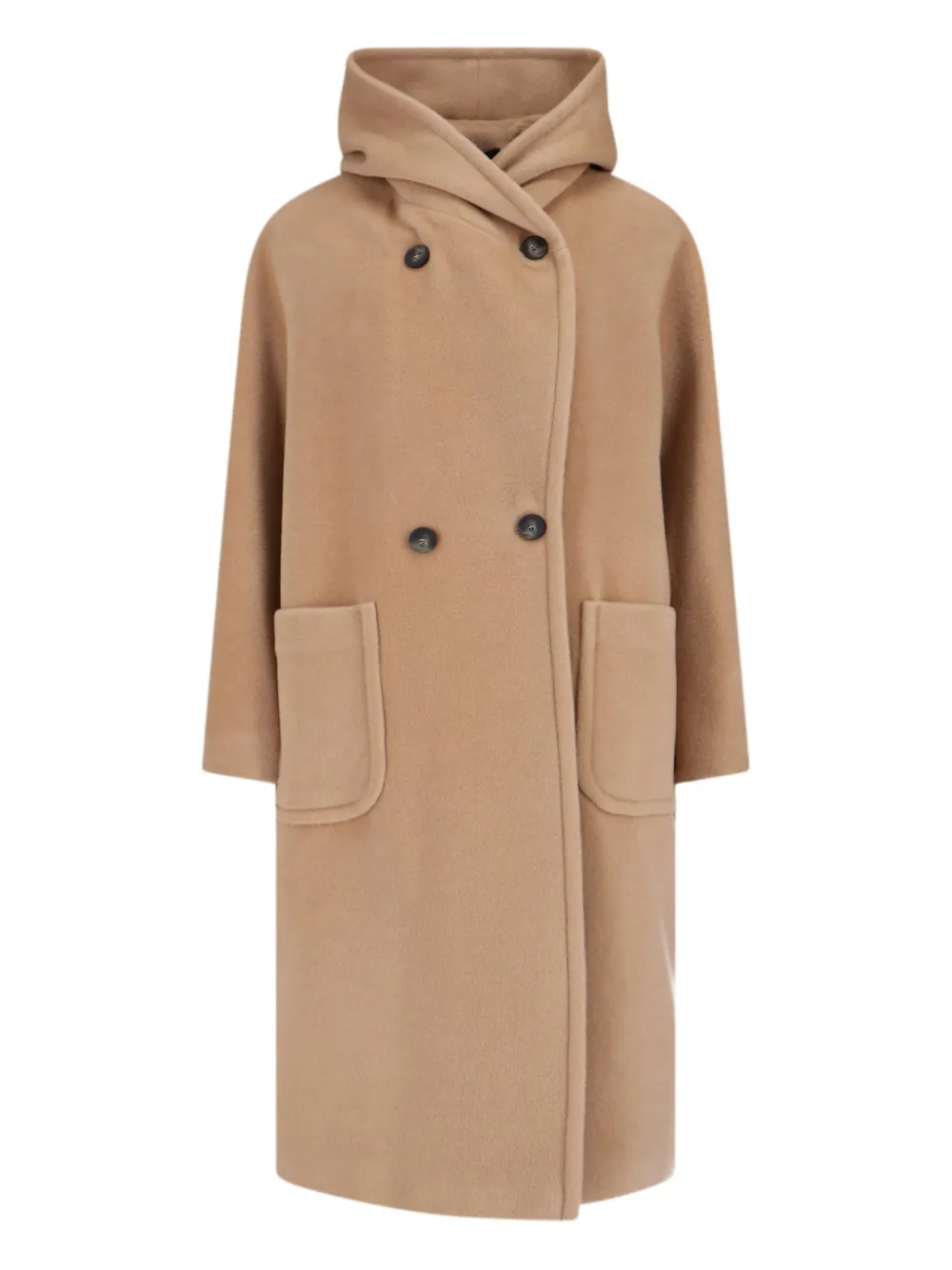 

Двойной двубортный плащ с капюшоном "Daisy" Tagliatore, коричневый