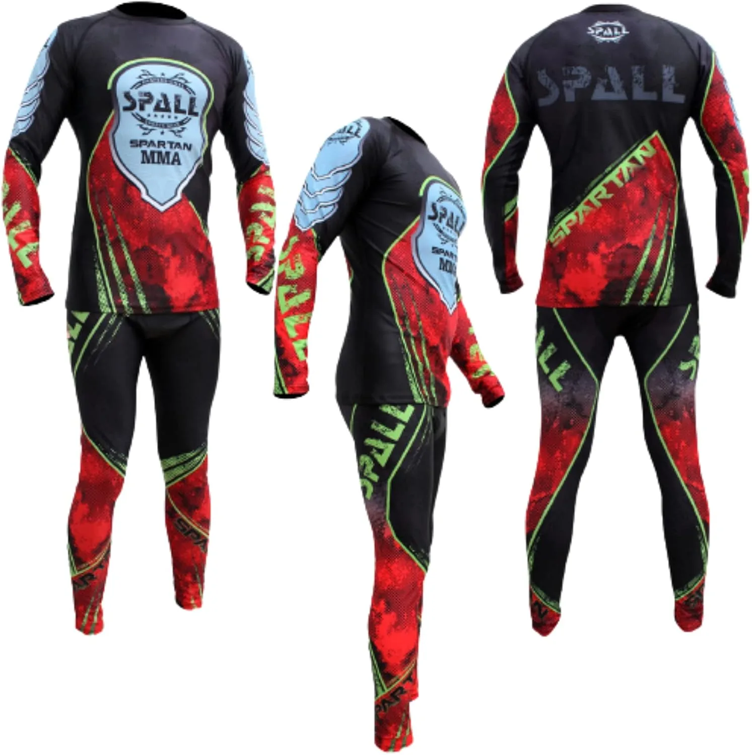 Спортивная футболка Spall Pro Power MMA BJJ Jiu Jitsu с длинным рукавом Generic, красный