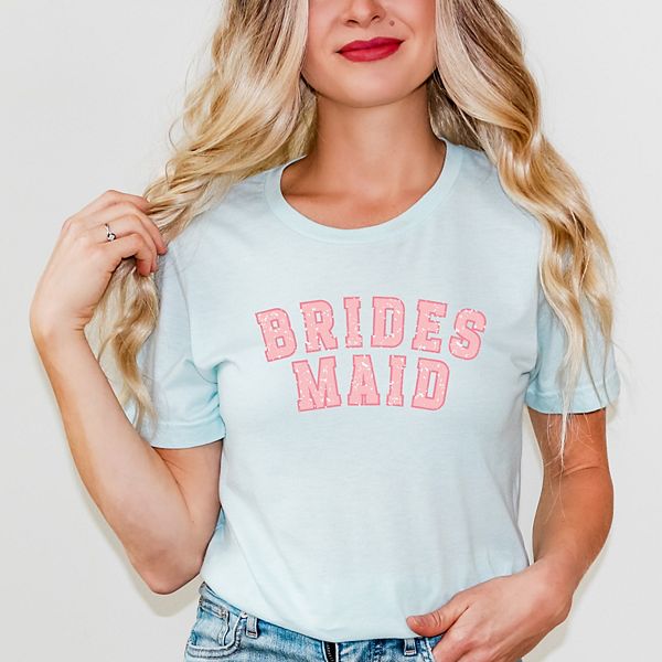 

Футболка с коротким рукавом Varsity для подружки невесты Simply Sage Market, Ice Blue