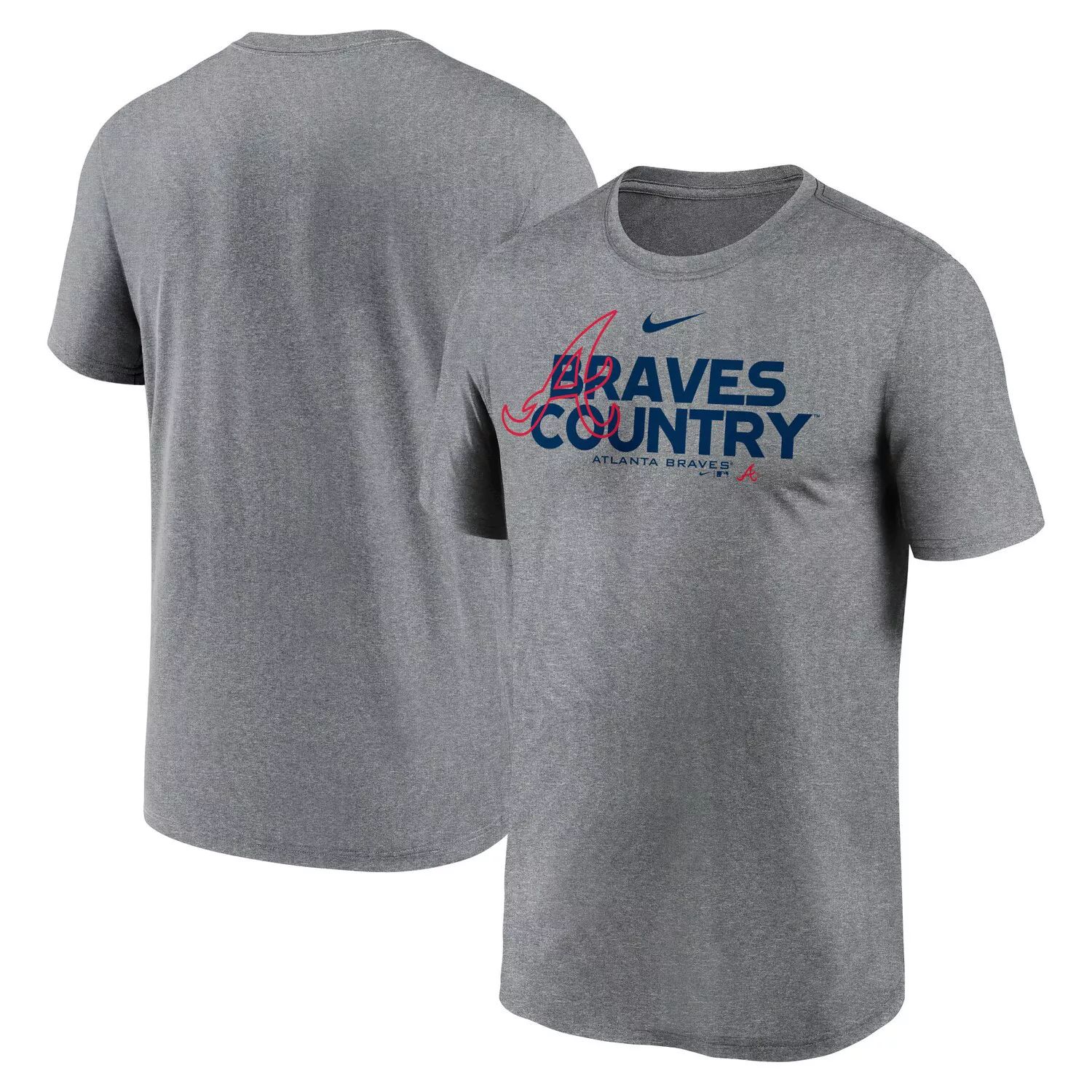 

Мужская футболка Nike Heathered Charcoal Atlanta Braves Local Rep Legend Performance