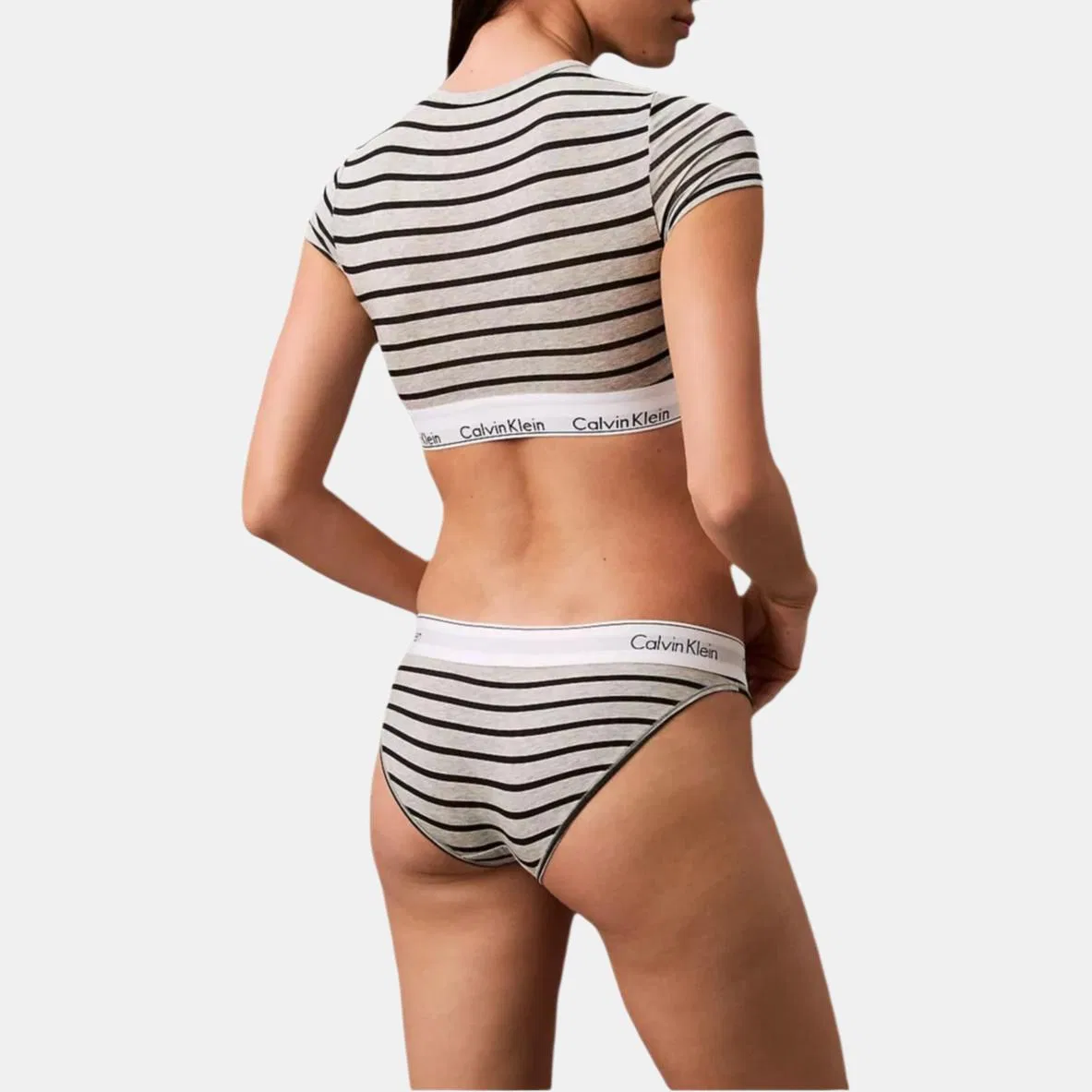 Бюстгальтер женский Calvin Klein полоска серый — фото 3