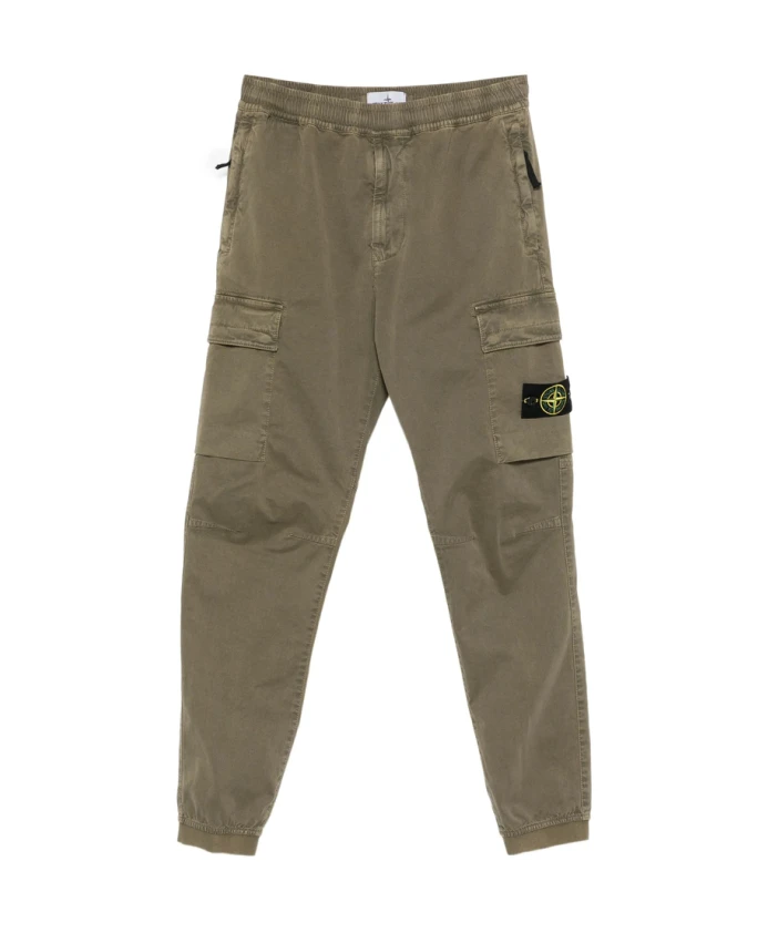 

Брюки с накладными карманами и эластичным поясом Stone Island, зеленый