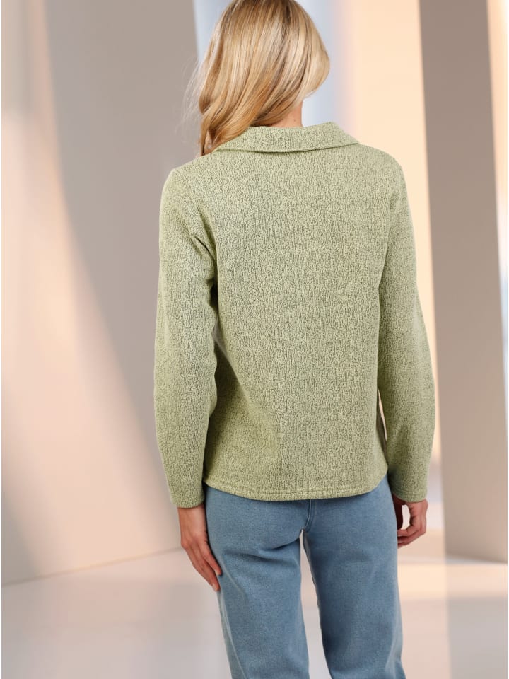 

WITT WEIDEN Рубашка-поло с длинными рукавами, меланжевого цвета