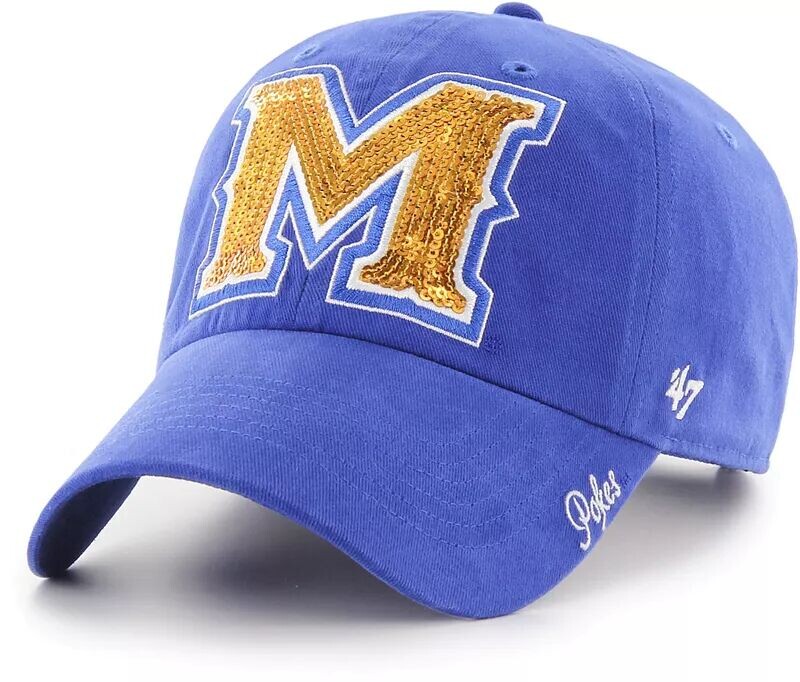 

Женская регулируемая шляпа McNeese State Cowboys '47 Royal Blue Sparkle Clean Up