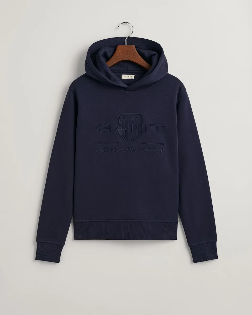 

Толстовка с логотипом спереди Gant, синий
