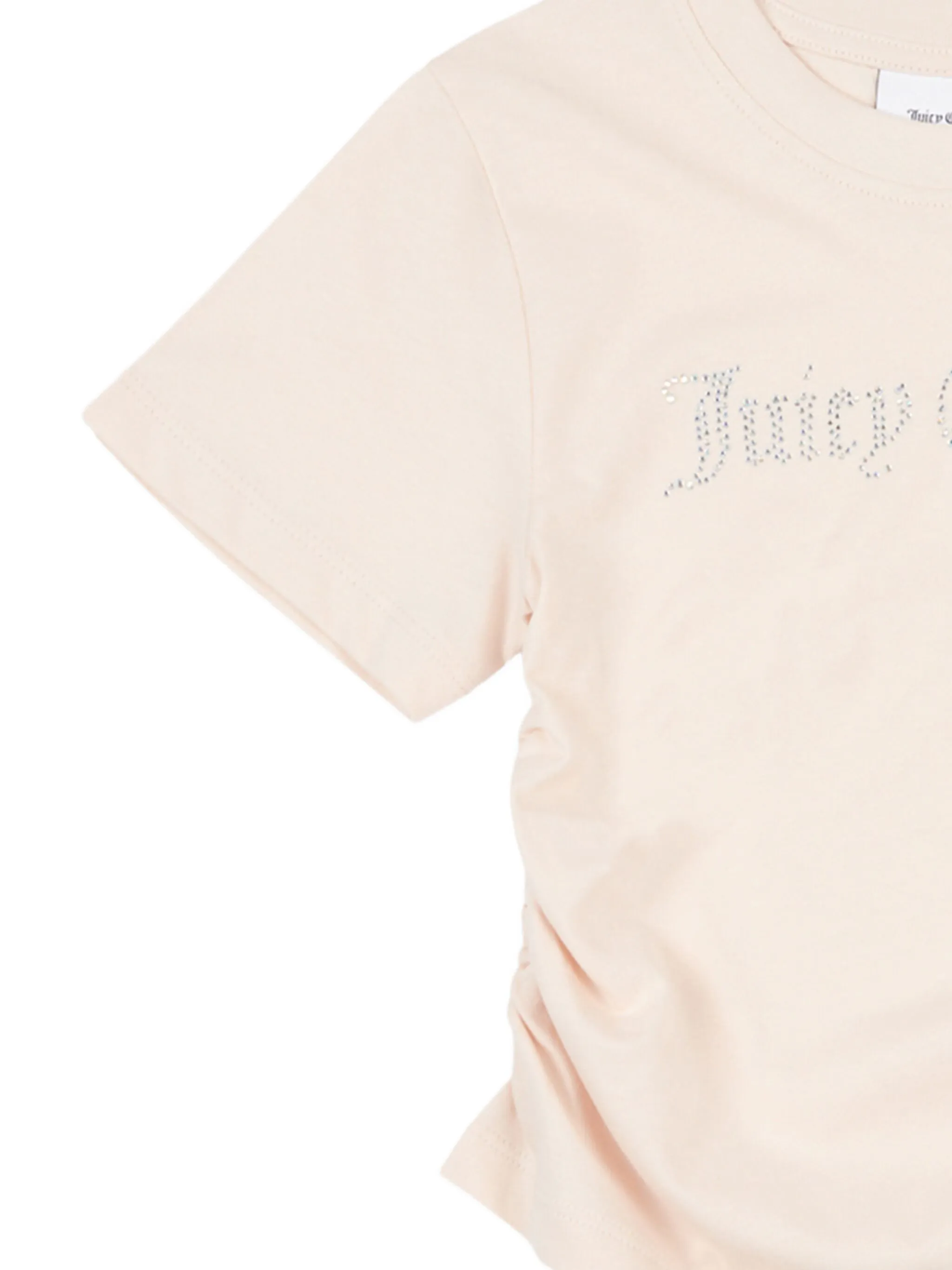 Футболка с кристаллами Juicy Couture Kids, бежевый — фото 4