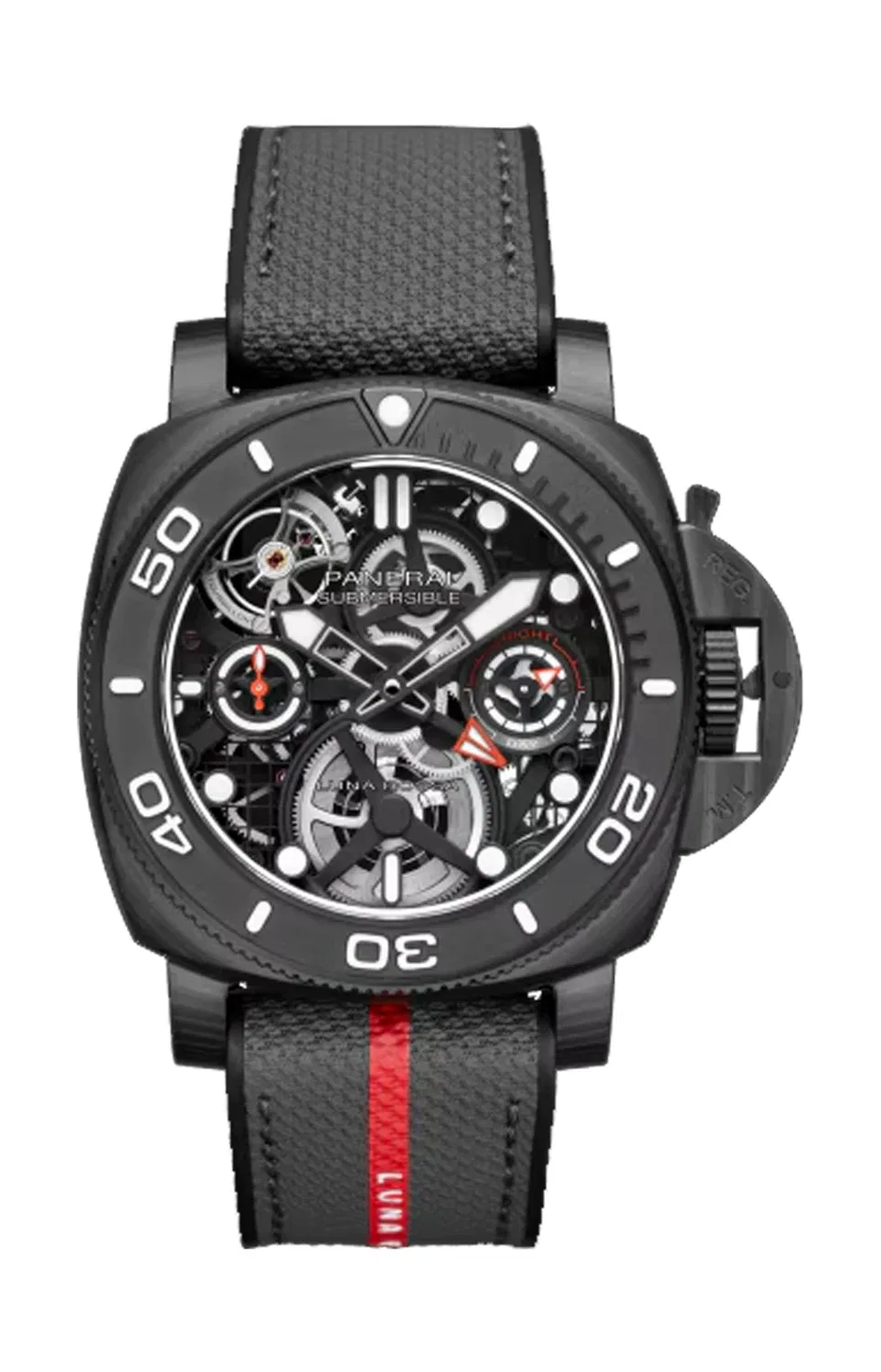 ПОДВОДНЫЕ ЧАСЫ С ТУРБИЙОНОМ GMT LUNA ROSSA ОПЫТНАЯ ЭДИЦИЯ - PAM01405 PANERAI, черный