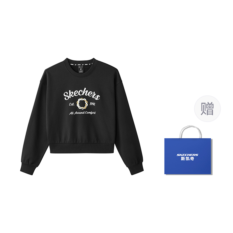 

Skechers Спортивная толстовка из коллекции Sports Life, женская, угольно-черная