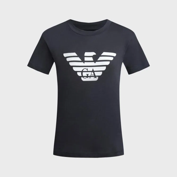 Футболка женская с круглым вырезом Navy Blue EMPORIO ARMANI — фото 4