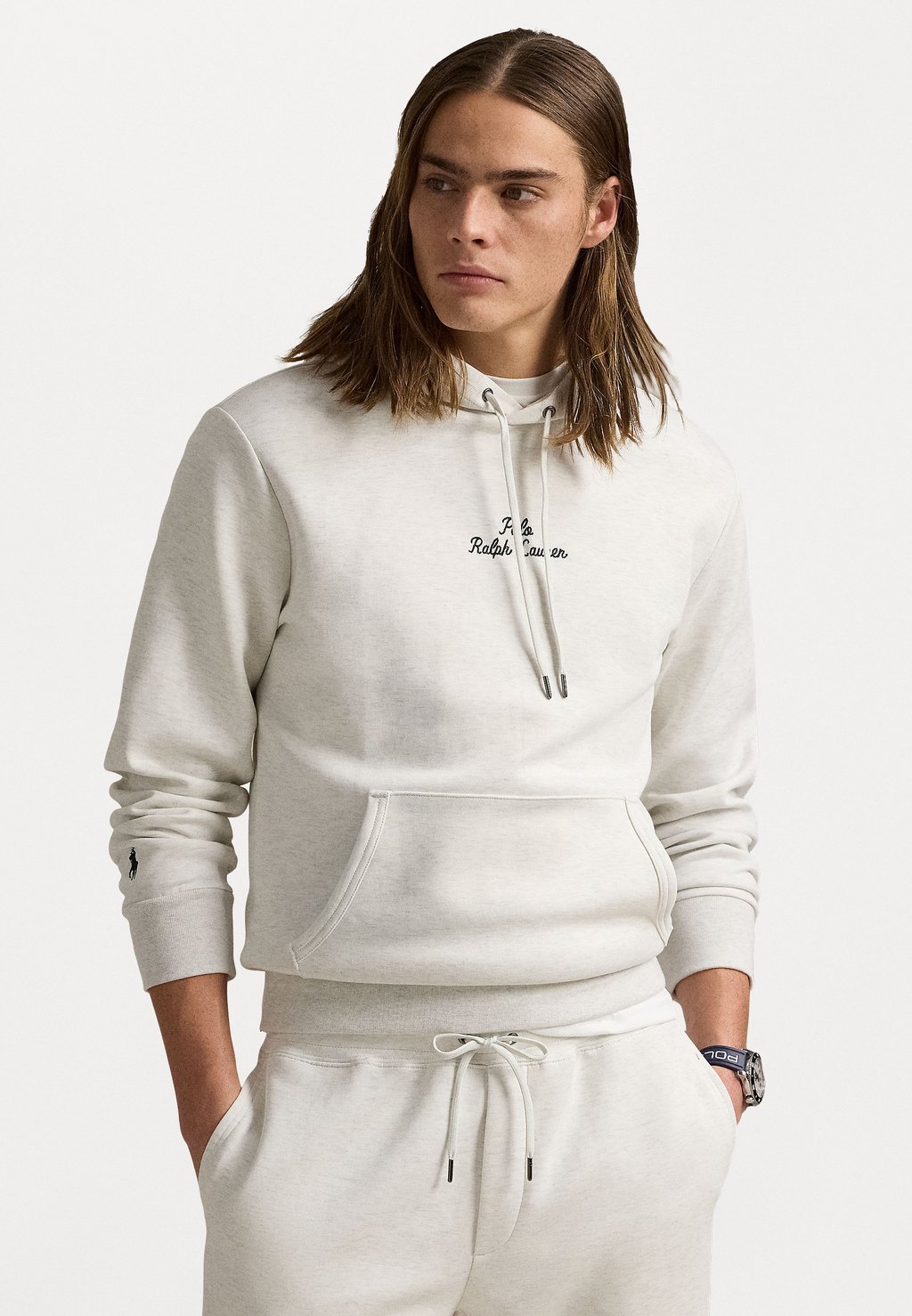 

Толстовка LOGO DOUBLE KNIT HOODIE - Hoodie Polo Ralph Lauren, серый