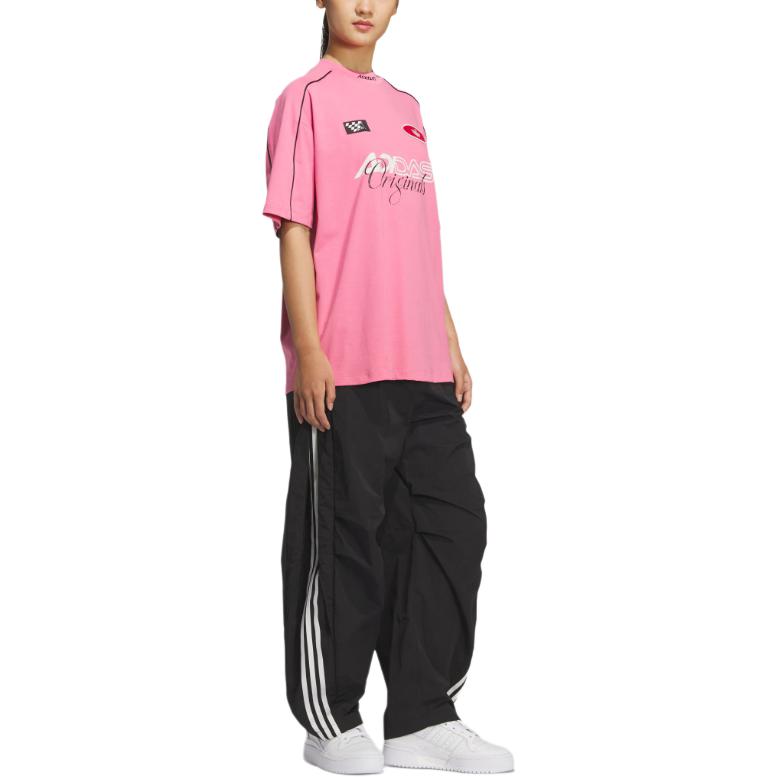 Футболка женская с рукавом дроп-шoulder Adidas Originals, светло-розовый — фото 4