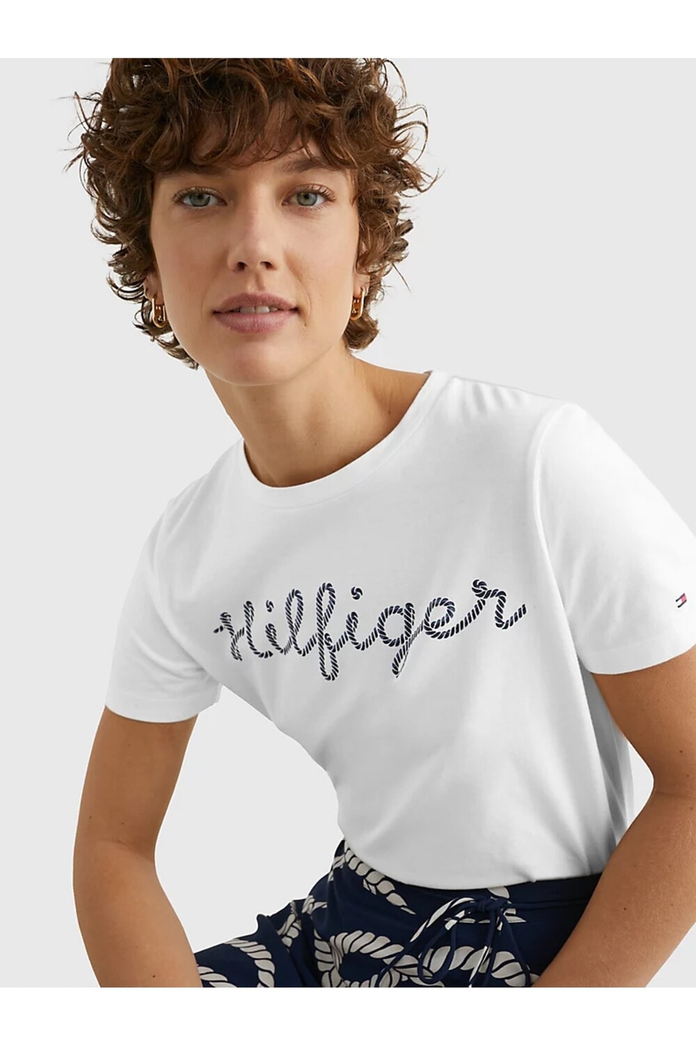 Футболка Tommy Hilfiger, экру — фото 2