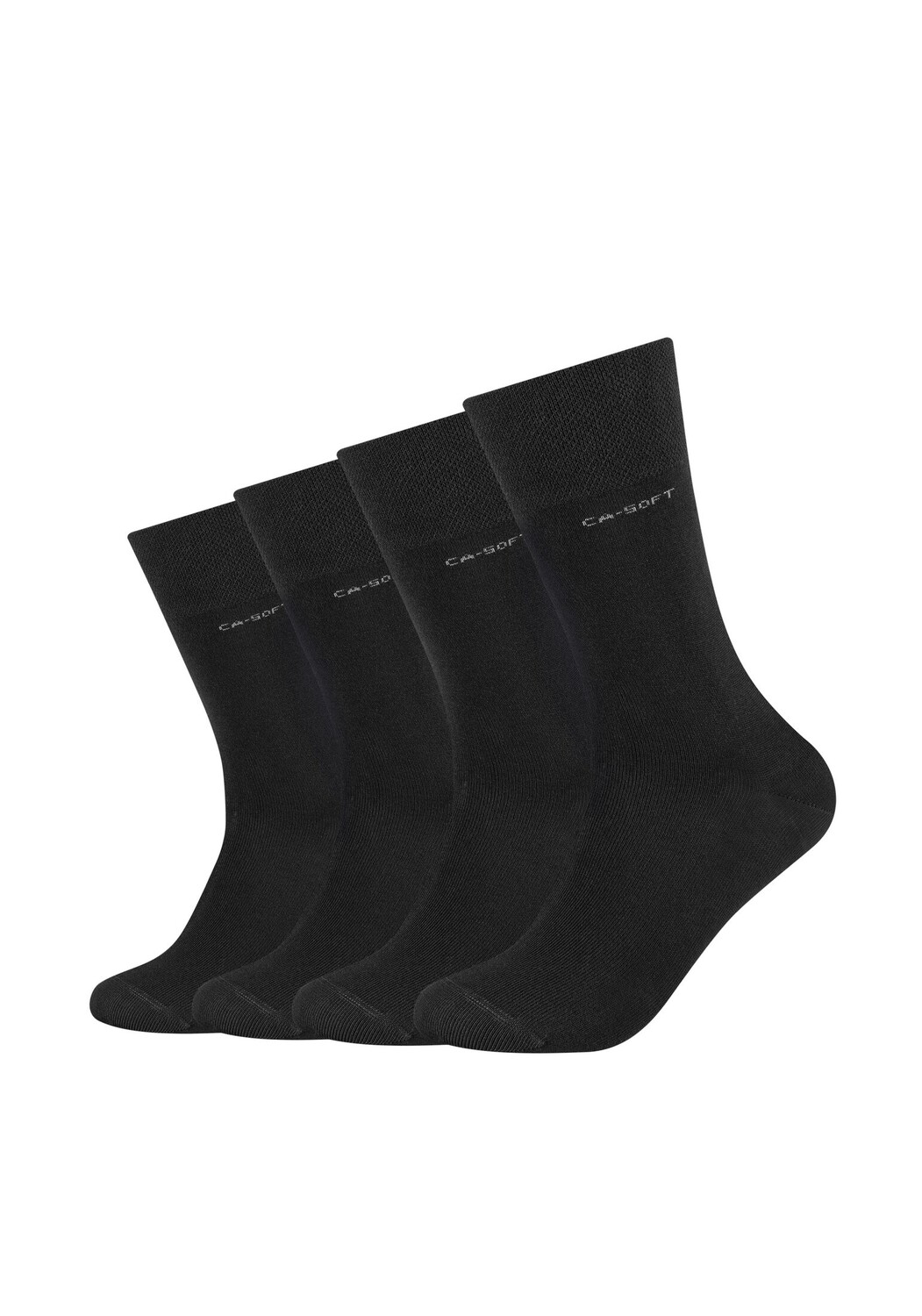 

Носки camano verstärktem Fersen und Zehenbereich 4 шт ca soft, черный