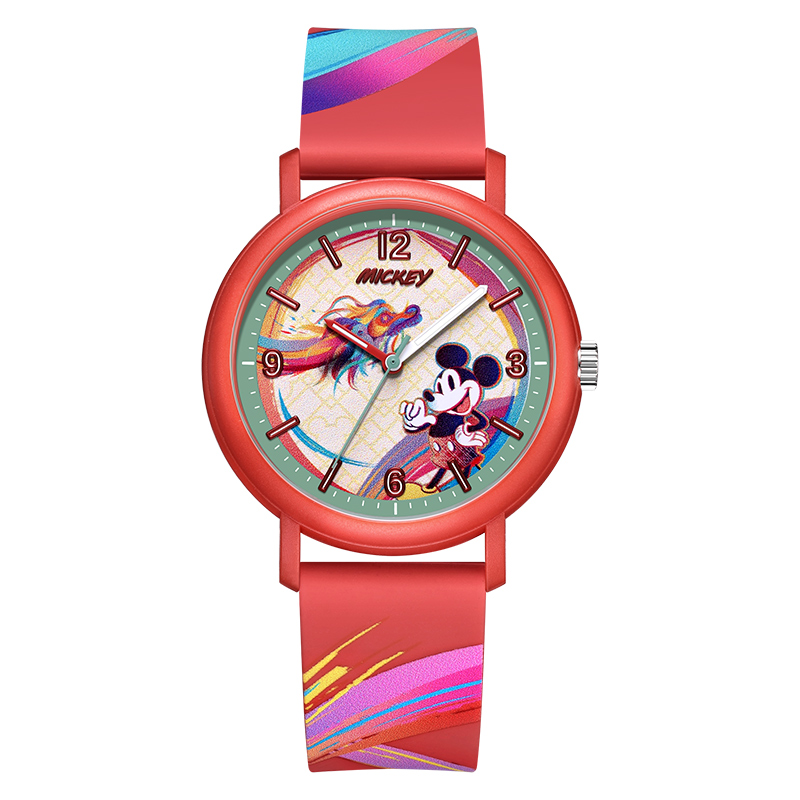 

Disney Часы Mickey Series Wrist Watch Quartz Movement Silicone Strap Beige Watch Dial Unisex