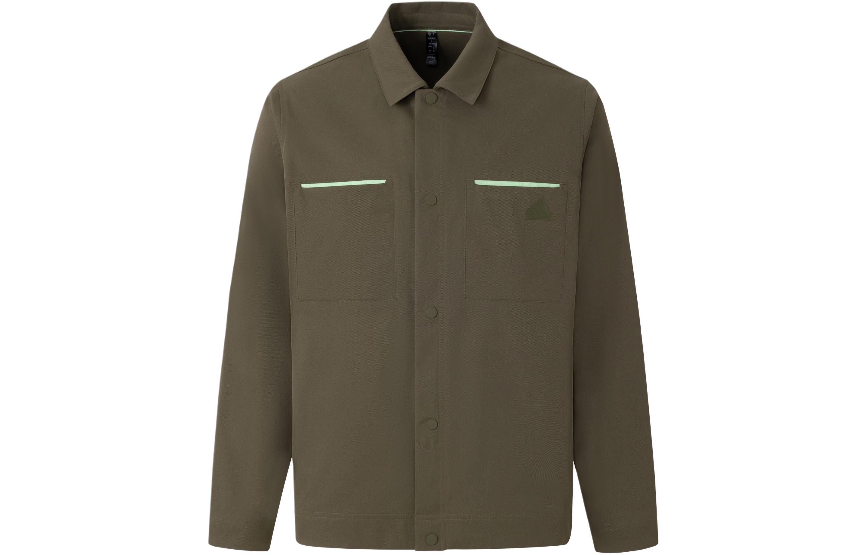 Adidas Повседневная куртка мужская оливково-зеленая, Strata Olive Green — фото 3