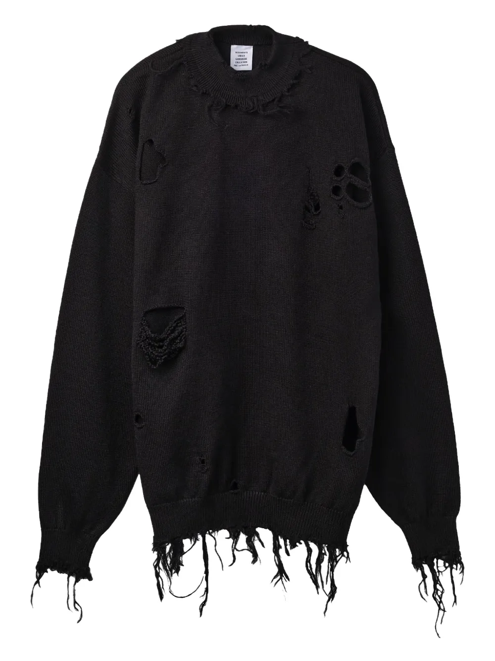 

Свитер Destroyed VETEMENTS, черный