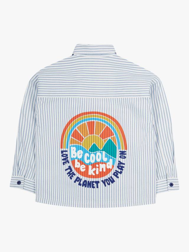 Детская рубашка в полоску из органического хлопка lerryn Frugi, синий — фото 4