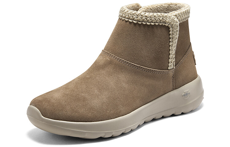 Зимние ботинки женские Skechers с декором, коричневый — фото 3