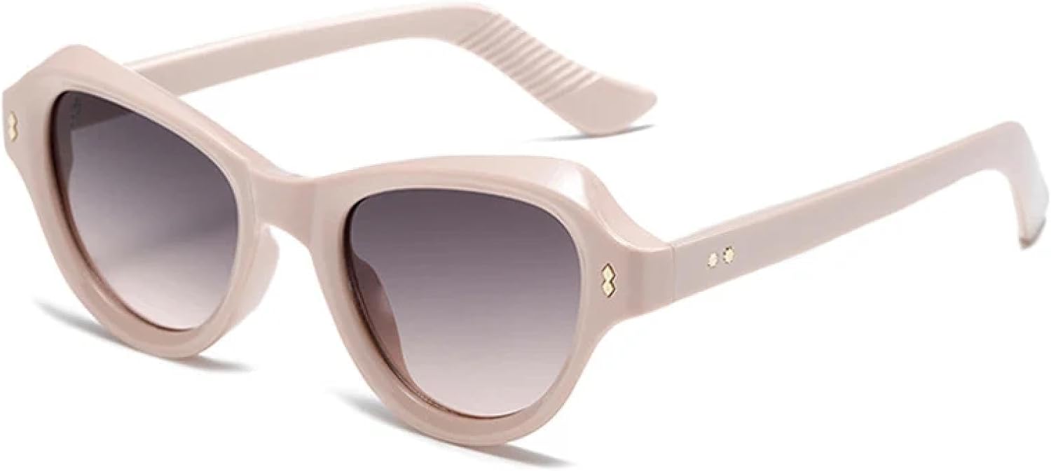 

Модные солнцезащитные очки «кошачий глаз» с заклепками, женские солнцезащитные очки в стиле ретро с градиентным переходом цвета, защита от УФ-излучения UV400, мужские солнцезащитные очки TVTBBVV, Pink Gray Pink