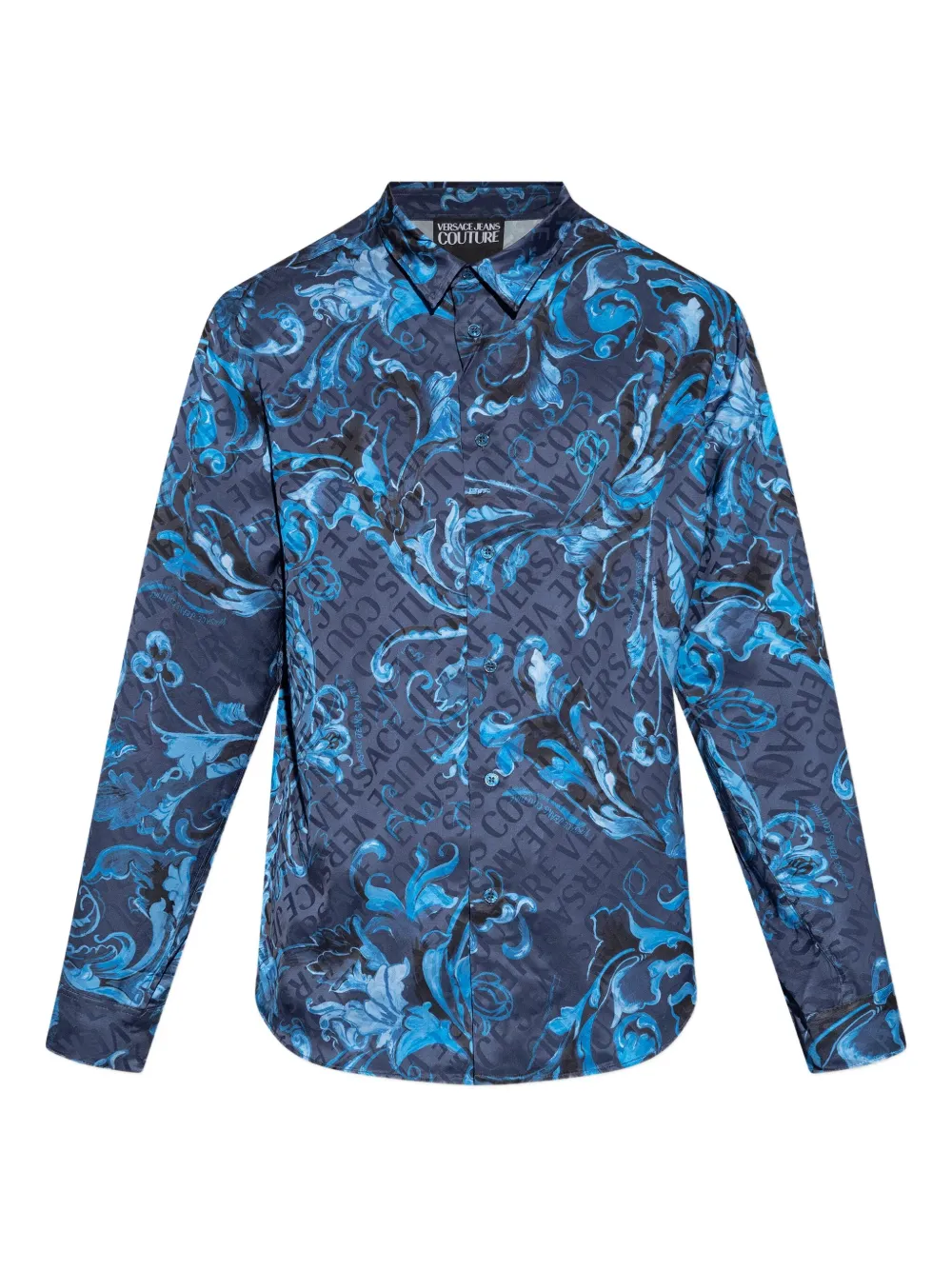 

Рубашка с длинными рукавами и принтом Baroque Versace Jeans Couture, синий