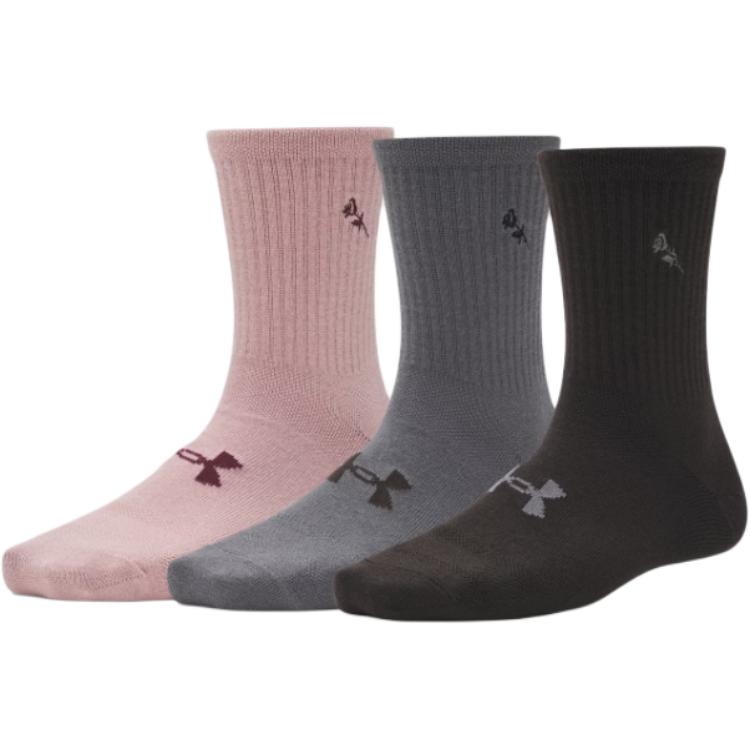 

Носки Crew для женщин Under Armour, черный/castle rock-3 pack