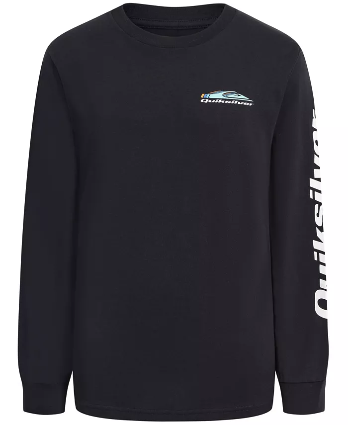 

Мальчики 8-20 Omni Wave Футболка с длинным рукавом Quiksilver, черный