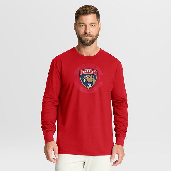 

Мужская красная футболка с длинным рукавом Florida Panthers Authentic Pro Property of Practice Fanatics