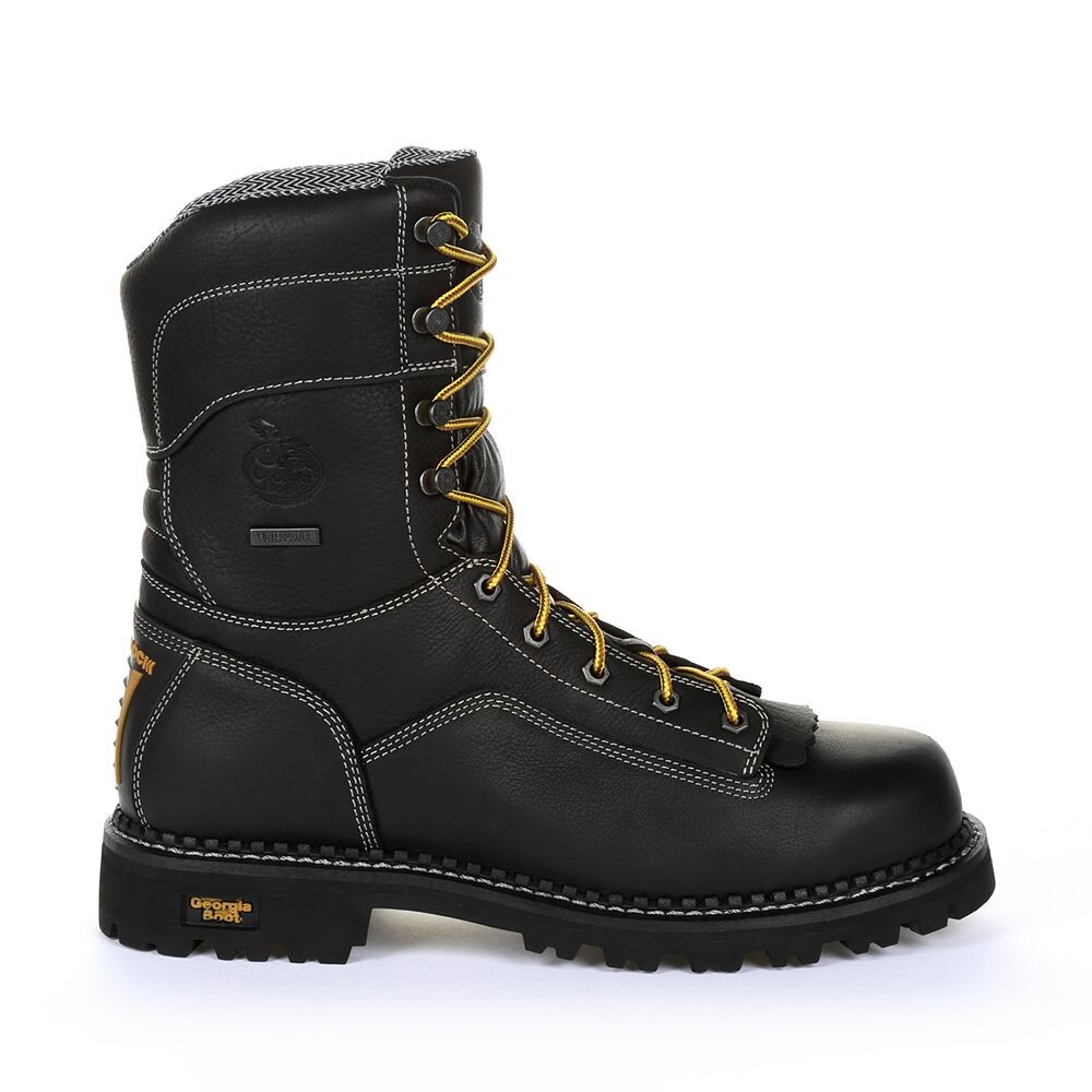 

Georgia Boots AMP LT Logger Мужские водонепроницаемые рабочие ботинки с композитным носком, черный