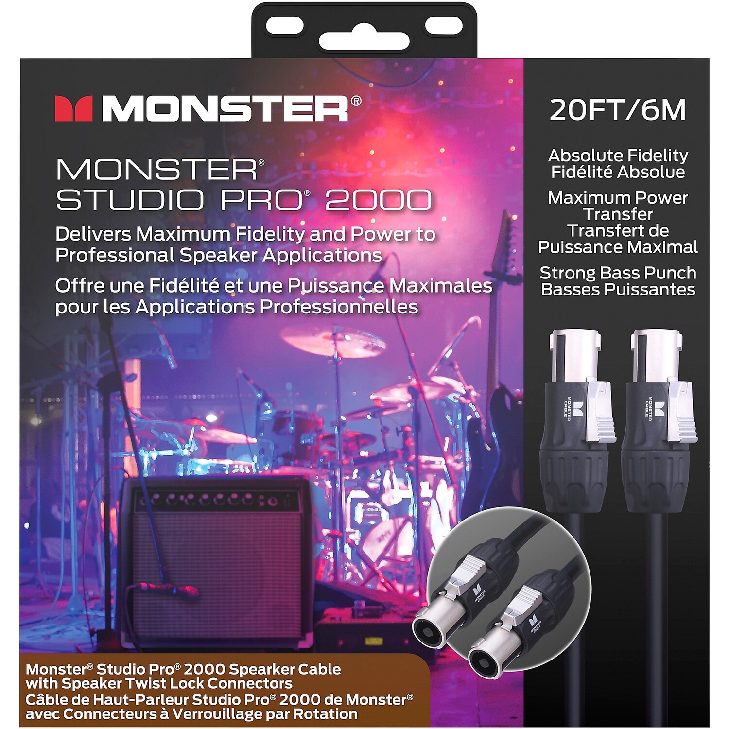 

Monster Cable Prolink Studio Pro 2000 Акустический кабель с разъемами Speak-On, 20 футов, черный