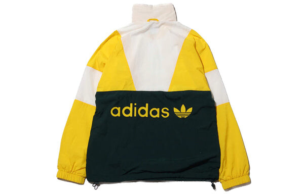 Куртка adidas originals Track Top Super Colorblock Logo Half Zipper Jacket Yellow, желтый — фото 2