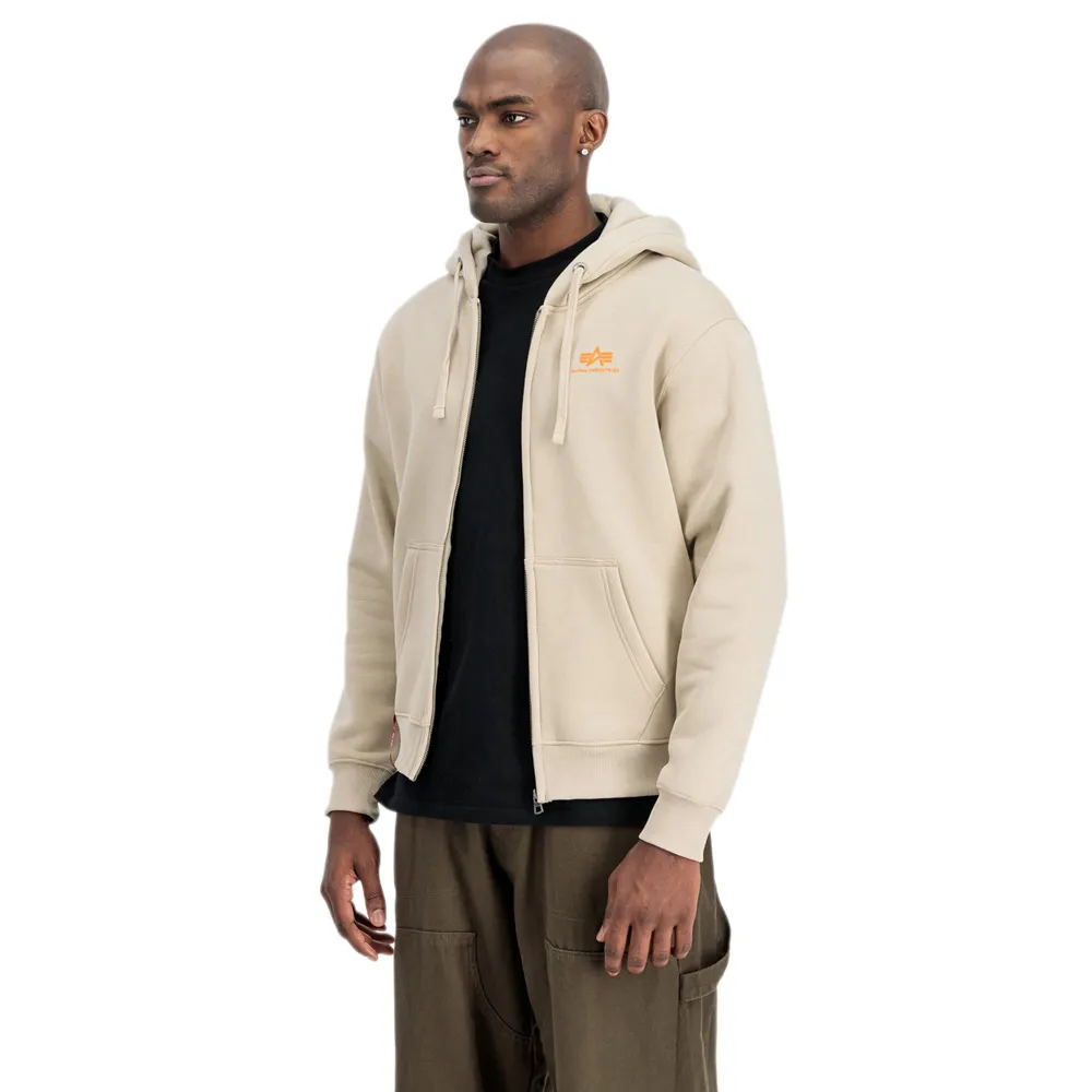 

Толстовка Alpha Industries Basic SL full zip, бежевый