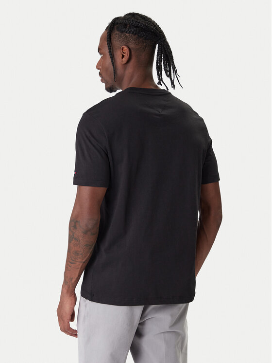 Футболка regular fit Script Logo MW0MW33691 Tommy Hilfiger, черный — фото 3