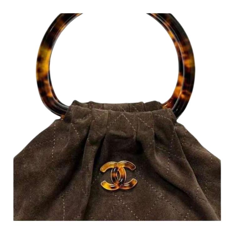 CHANEL Сумка женская большая с ромбовидной стежкой Dark Brown — фото 2
