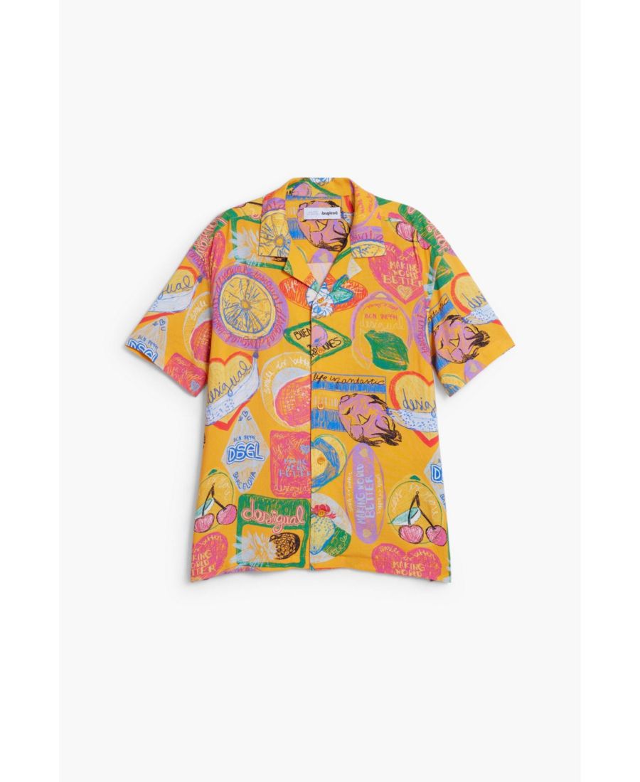 

Детская рубашка с коротким рукавом и принтами Desigual, Orange