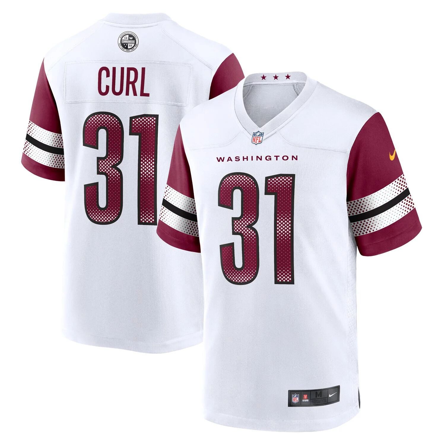 

Мужская игровая майка Kamren Curl White Washington Commanders Nike
