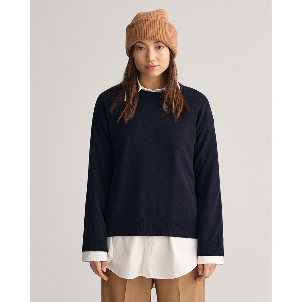 

Свитер Gant Superfine Lambswool Crew Neck, синий